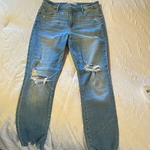 A&F high rise skinny ankle jeans